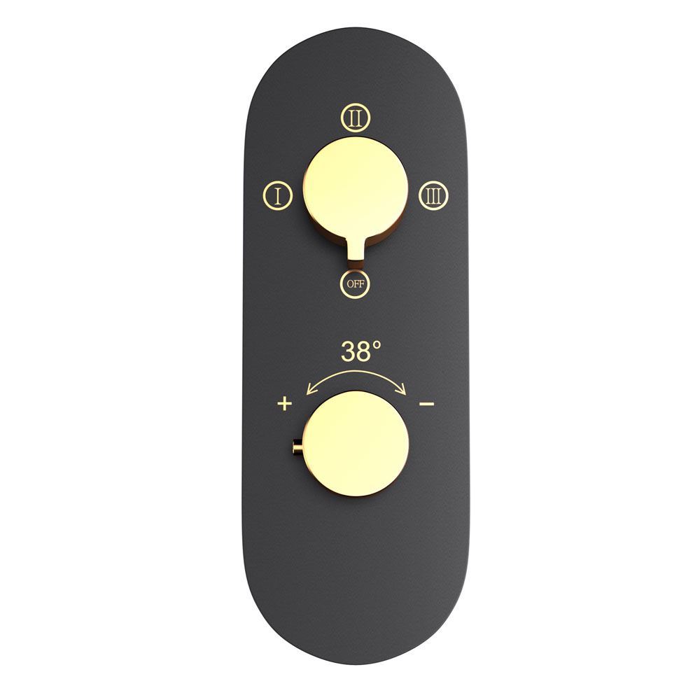 Lever: Gold Matt PVD | Body: Black Matt