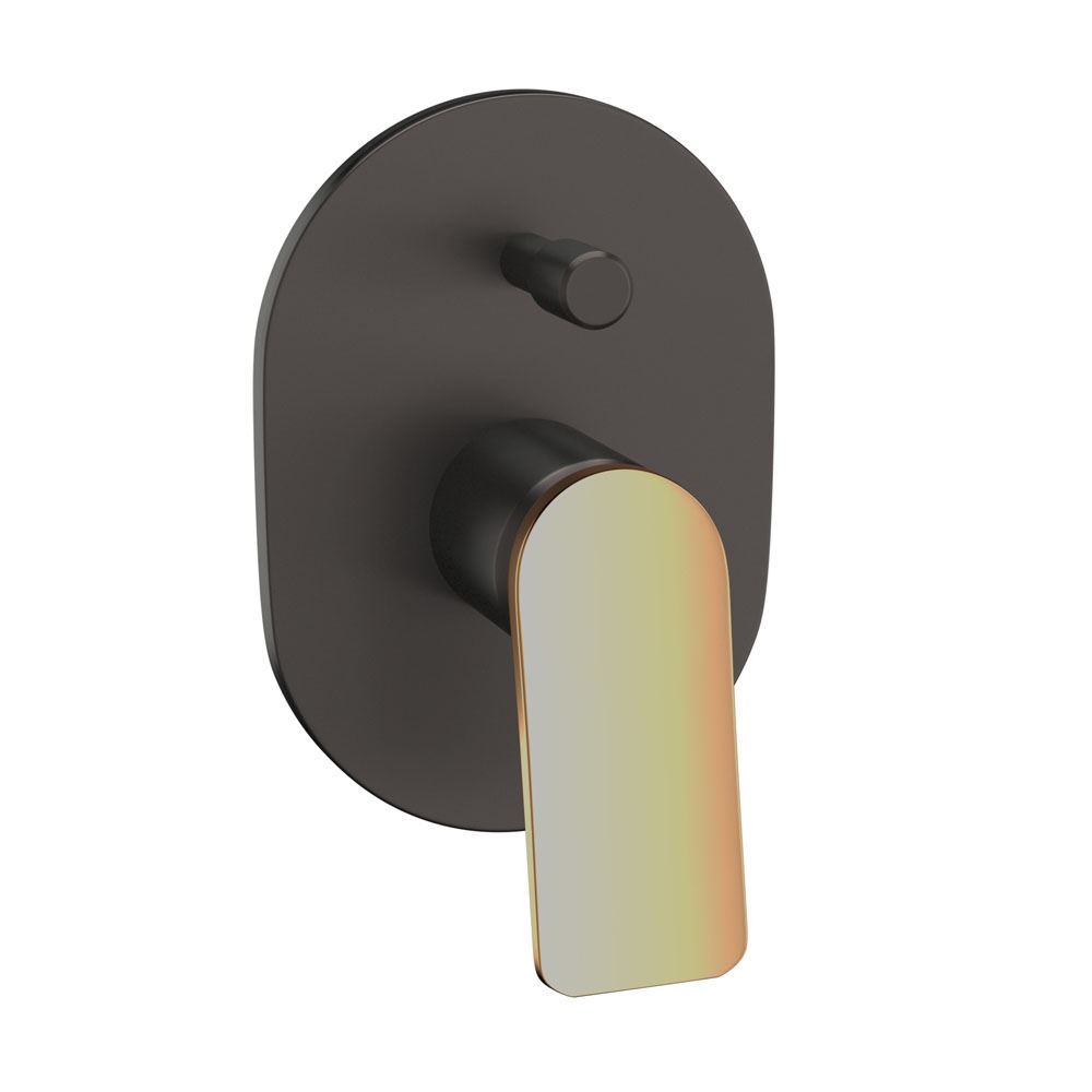 Lever: Gold Matt PVD | Body: Black Chrome Matt