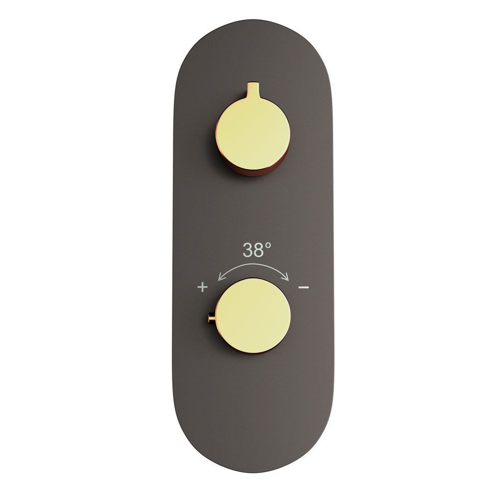 Lever: Gold Matt PVD | Body: Black Chrome Matt