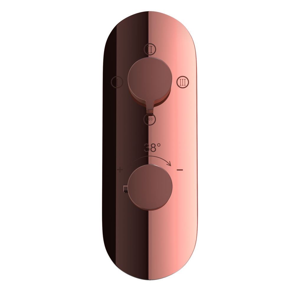Lever: Rose Gold Matt PVD | Body: Rose Gold Bright PVD