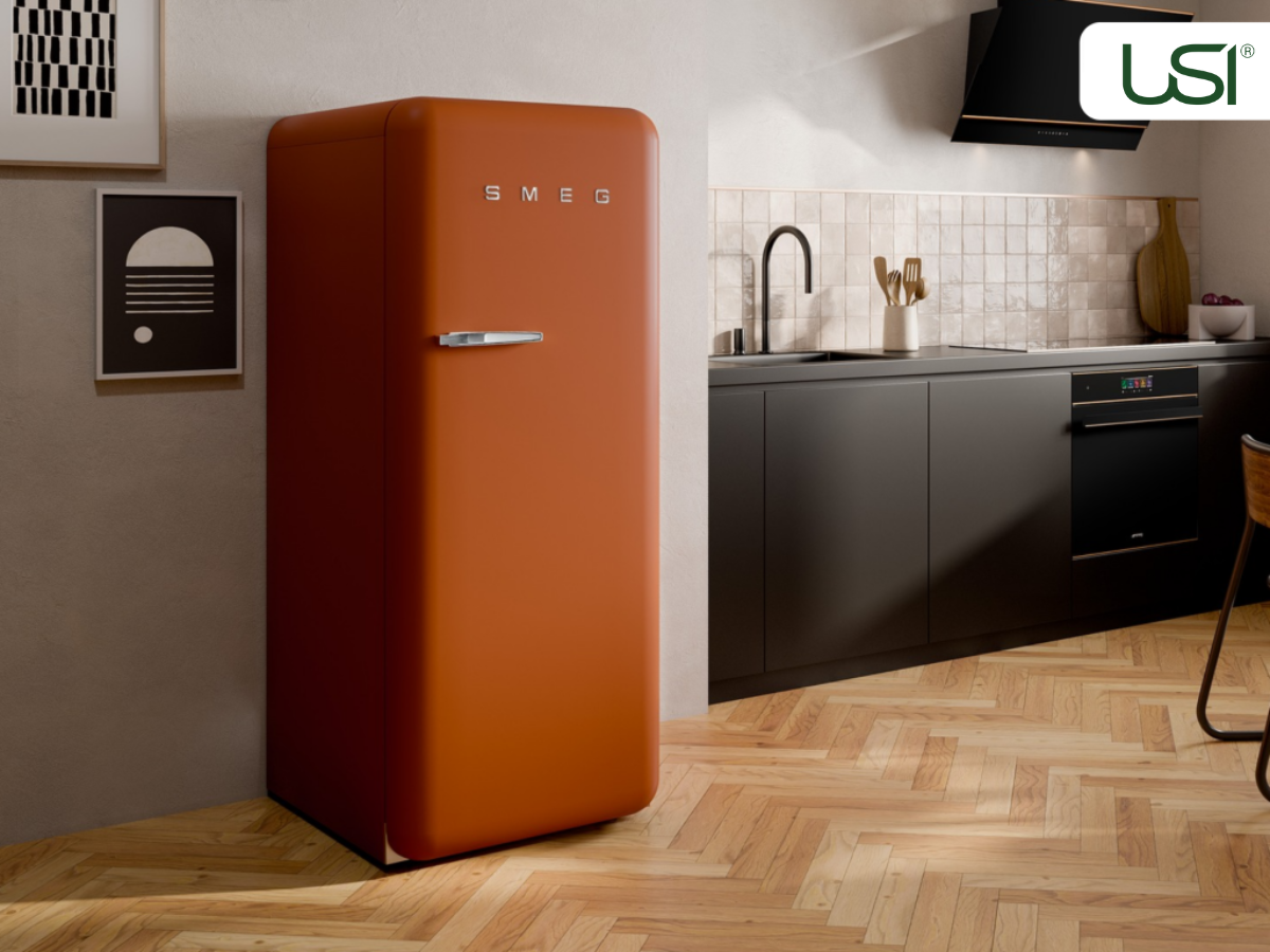 USI Tủ Lanh Smeg màu cam cao cấp