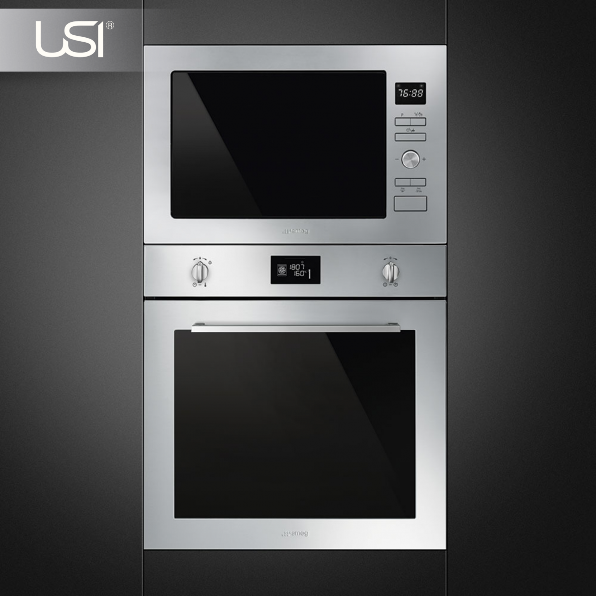 USI Lò Vi Sóng Kết Hợp Nướng Smeg Chính Hãng