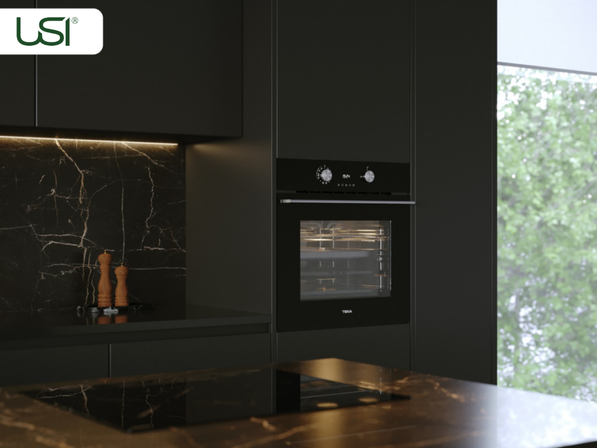 USI lò nướng âm tủ Teka cho không gian bếp nhỏ