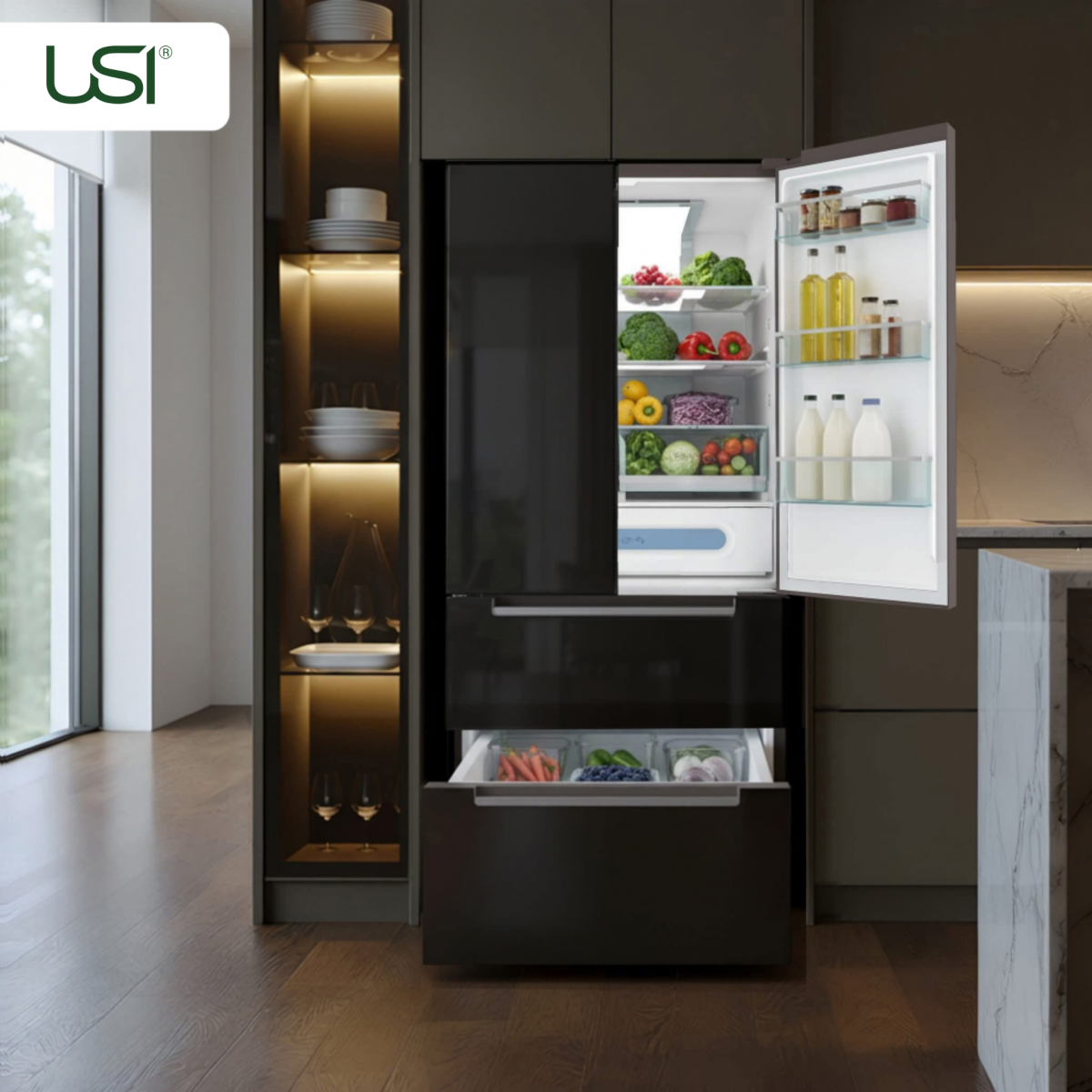 USI tủ lạnh ngày tết