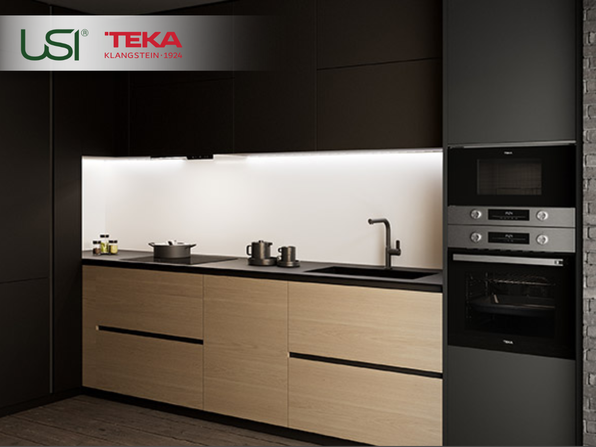 USI vòi bếp Teka kết hợp không gian nội thất bếp